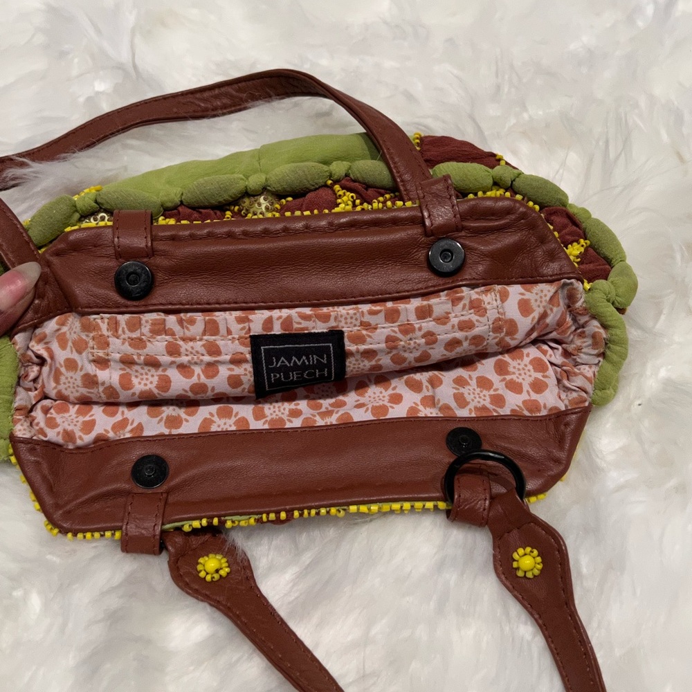 Jasmine Puech Paris Beaded Floral Chiffon Purse - Picture 3 of 4